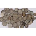 Victorian and early coins, to include Half Crowns, Shillings, and smaller denominations, (344