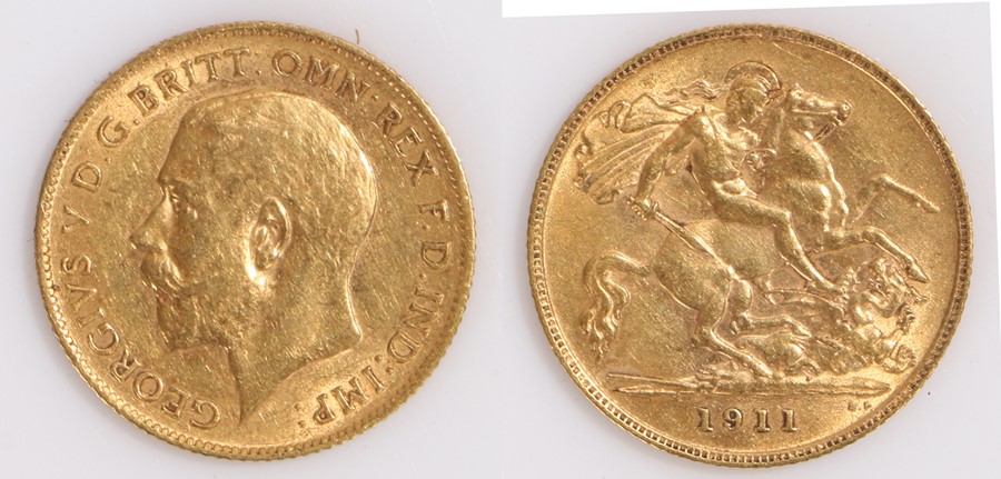 George V Half Sovereign, 1911, St George and the Dragon