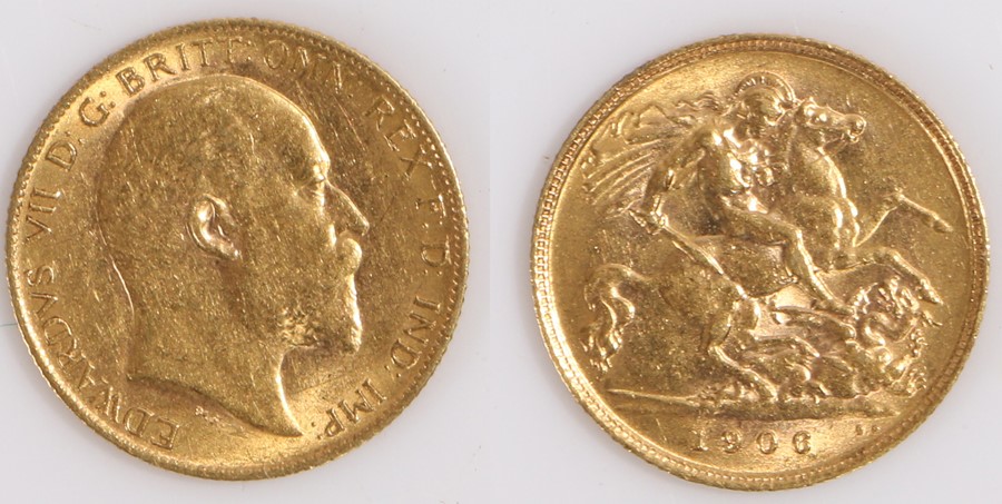 Edward VII Half Sovereign, 1906, St George and the Dragon