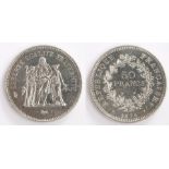 France silver 50 Francs, 1974