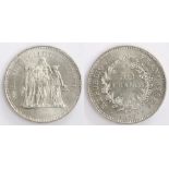France silver 50 Francs, 1977