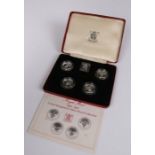 Royal Mint United Kingdom £1 Silver Proof Collection, 1984-1987, cased and capsulated