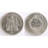 France silver 50 Francs, 1975