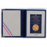 1984 Olympic 10 Dollar Gold Brilliant Uncirculated coin, in presentation case