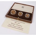 Royal Mint 1983 United Kingdom Gold Proof Coin Collection, the cased set with the Two Pound,