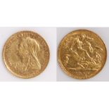 Victoria Half Sovereign, 1900, St George and the Dragon reverse