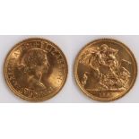 Elizabeth II Sovereign, 1965, St George and the Dragon reverse
