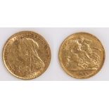 Victoria Half Sovereign, 1900, St George and the Dragon reverse