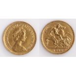 Elizabeth II Half Sovereign, 1982, St George and the Dragon