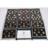 Royal Mint United Kingdom Proof Coin Collection, eleven sets, (11)