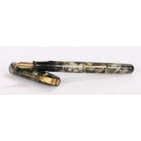 Waterman's fountain pen, in green marble effect