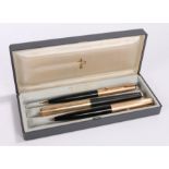 Parker pens, to include a fountain pen, a ball point pen and a retracting pencil