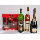 Spirits, to include Hine Cognac, 70cl, 40%, Glenfiddich Scotch Whisky 1Lt, 40%, Grand Marnier