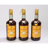 Three bottles of Spanish Solera Reservada Carlos III, Brandy, 100cl, 37.5%, (3)