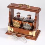 Whyte and Mackay decanter set, 21 Years Old Scotch Whisky and 12 Years Old Scotch Whisky, within the