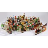 Collection of miniatures, to include Kirsh, Wil Turkey, Crown Royal, Beam's, Bols, Martell,