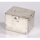 Victorian silver card box, Birmingham 1899, maker Cornelius Desmoreaux Saunders & James Francis