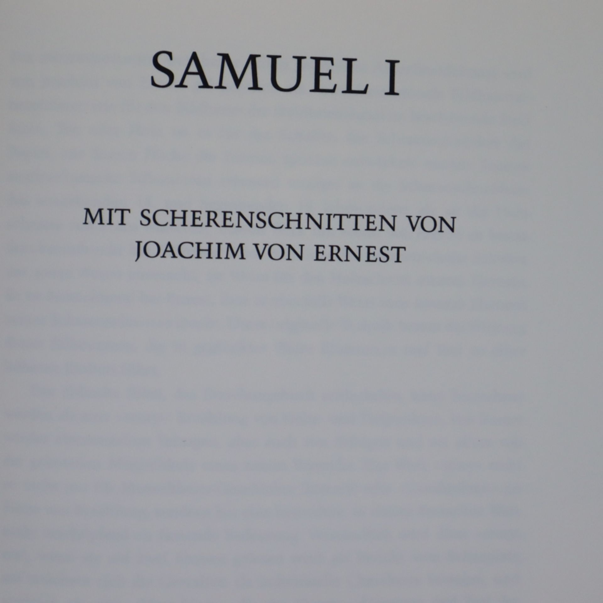 Franz Rosenzweig - "Samuel I. Mit Scherenschnitten von Joachim von Ernest", - Bild 2 aus 7