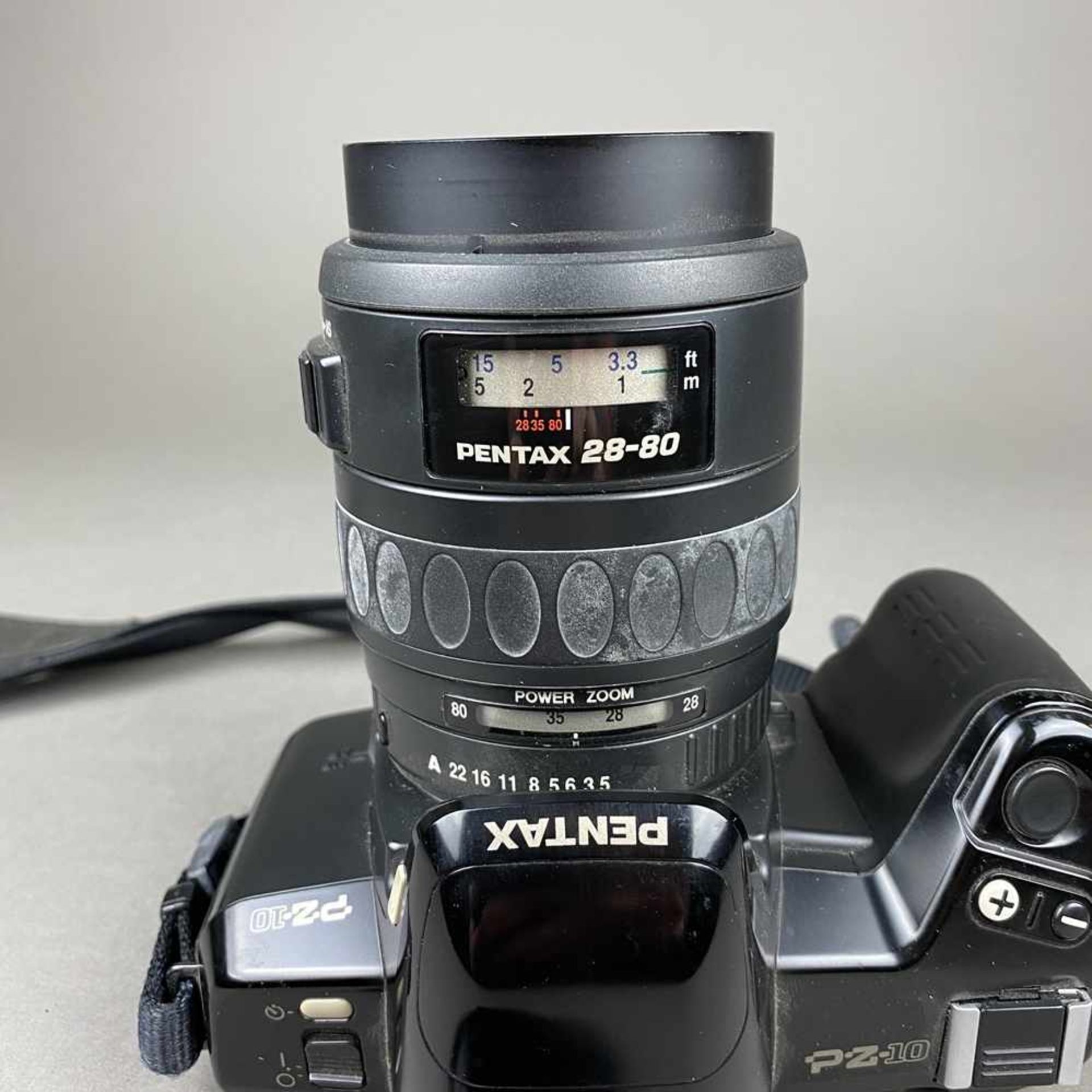 Spiegelreflex Kamera Pentax PZ-10 - Japan, Objektiv 1:3,5-4,7 / 28-80mm, gebrauchter Zustand, - Bild 4 aus 9