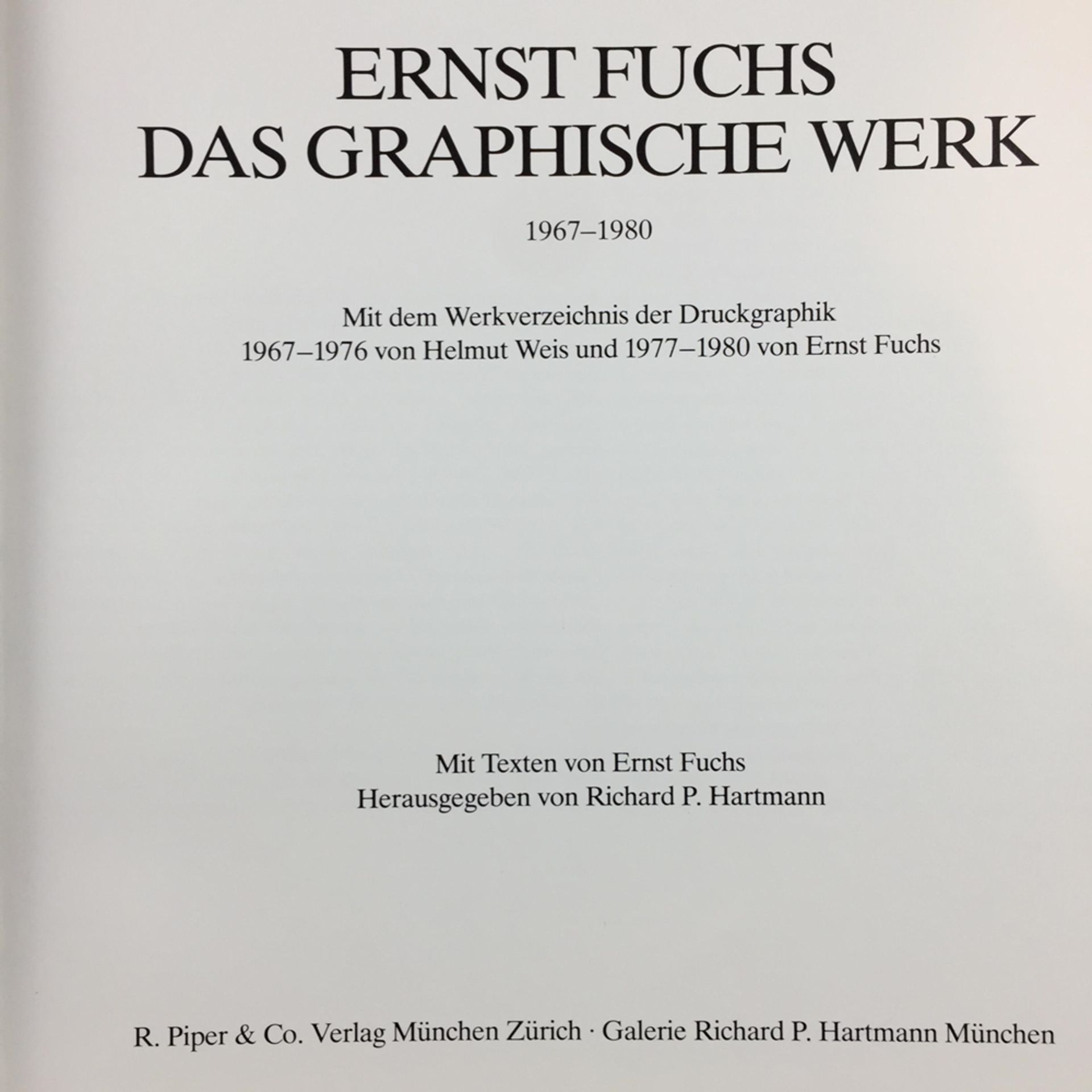 Hartmann, Richard P. (Herausgeber) - Ernst Fuchs. Das graphische Werk 1967 - 1980, Piper/Galerie - Bild 2 aus 8