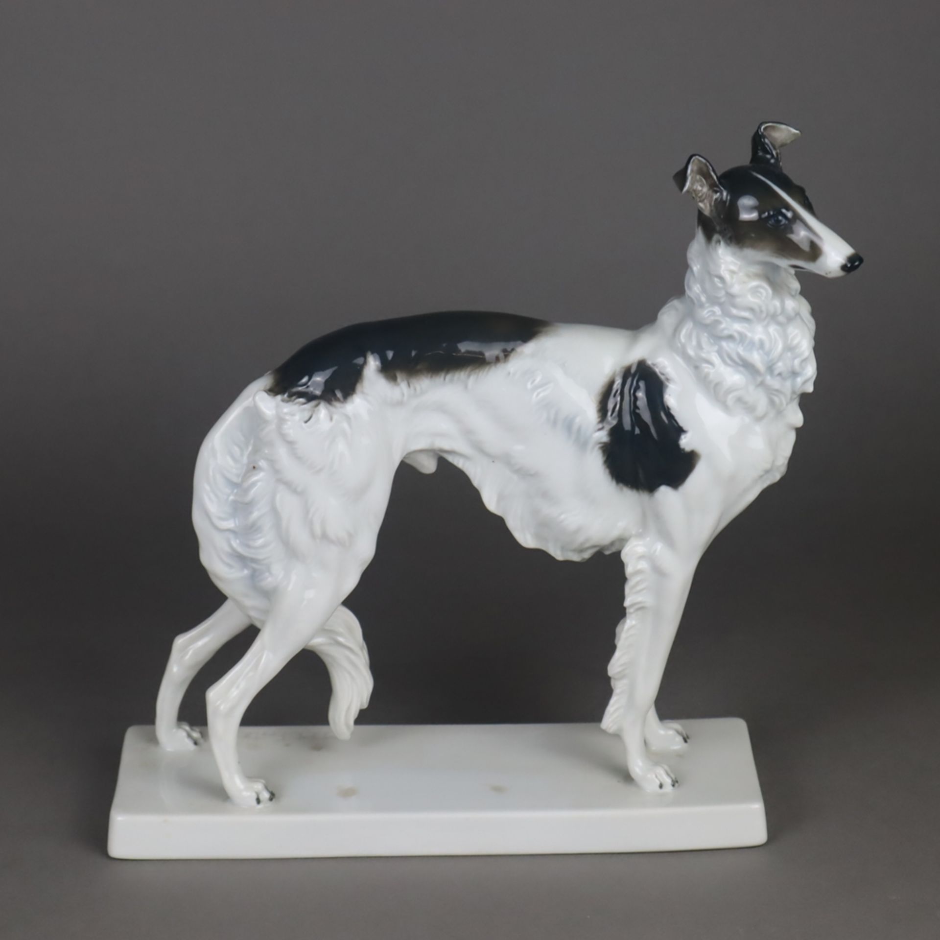 Tierfigur "Barsoi / Russischer Windhund" - Rosenthal, Kunstabteilung Selb, Entwurf von Max Hermann