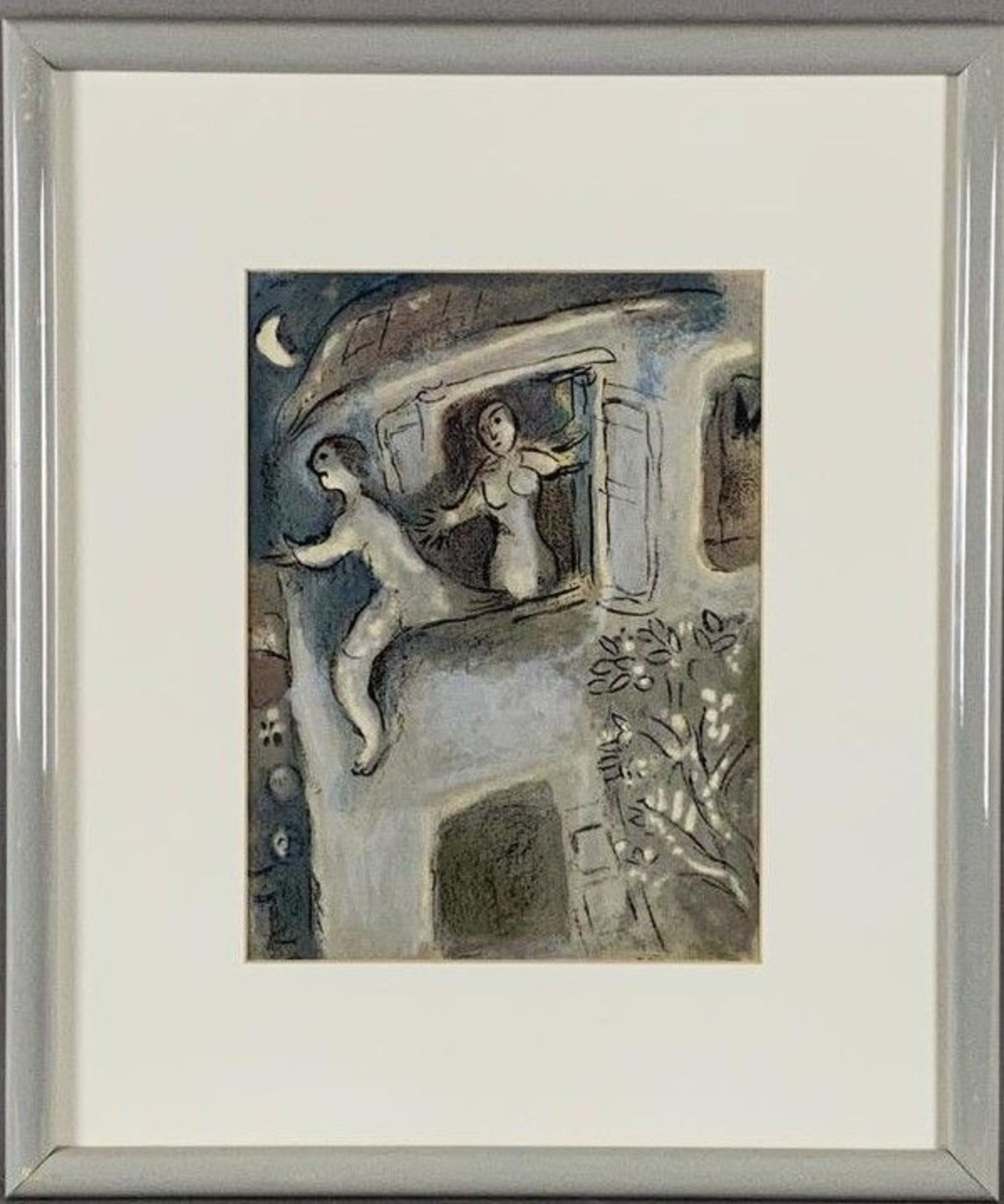Chagall, Marc (1887 Witebsk - 1985 St. Paul-de-Vence) -"Michal rettet David", 1960, Original- - Bild 2 aus 2