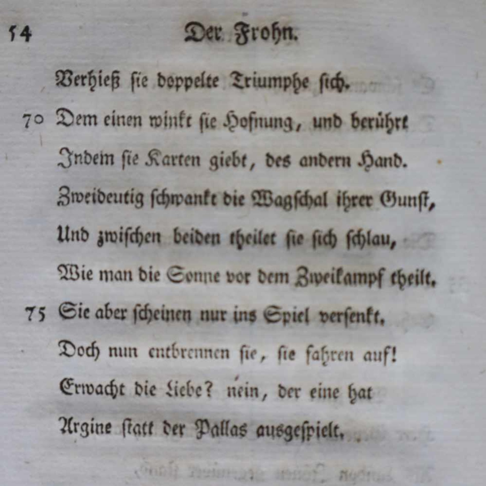 Stolberg, Friedrich Leopold Graf zu - Jamben, Leipzig, Weidmanns Erben und Reich, 1784, Erstausgabe, - Bild 5 aus 6