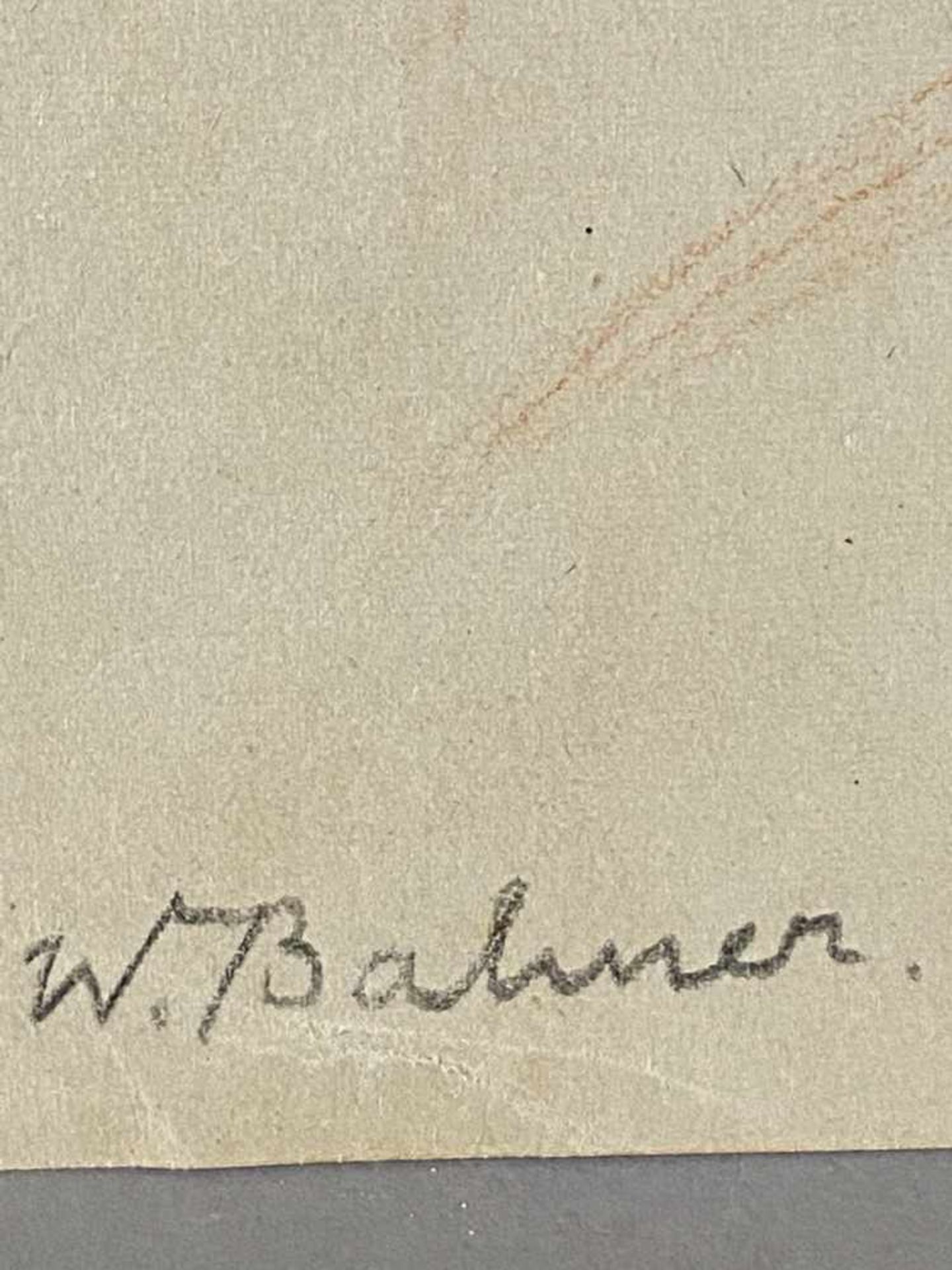 Bahner, Willi (1906-1081, wohl) - Damenporträit / verso Schädel-Studien, um 1930, beidseitige - Bild 4 aus 5