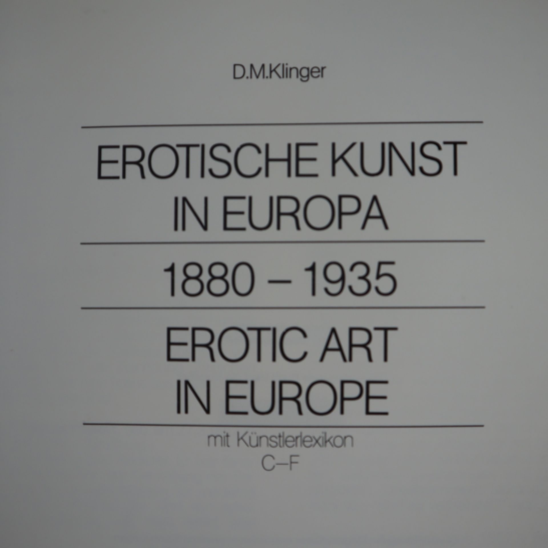 D.M. Klinger - Erotische Kunst, Nürnberg, DMK, 6 Bände, Bd. 6 Die Frühzeit der erotischen - Bild 2 aus 8