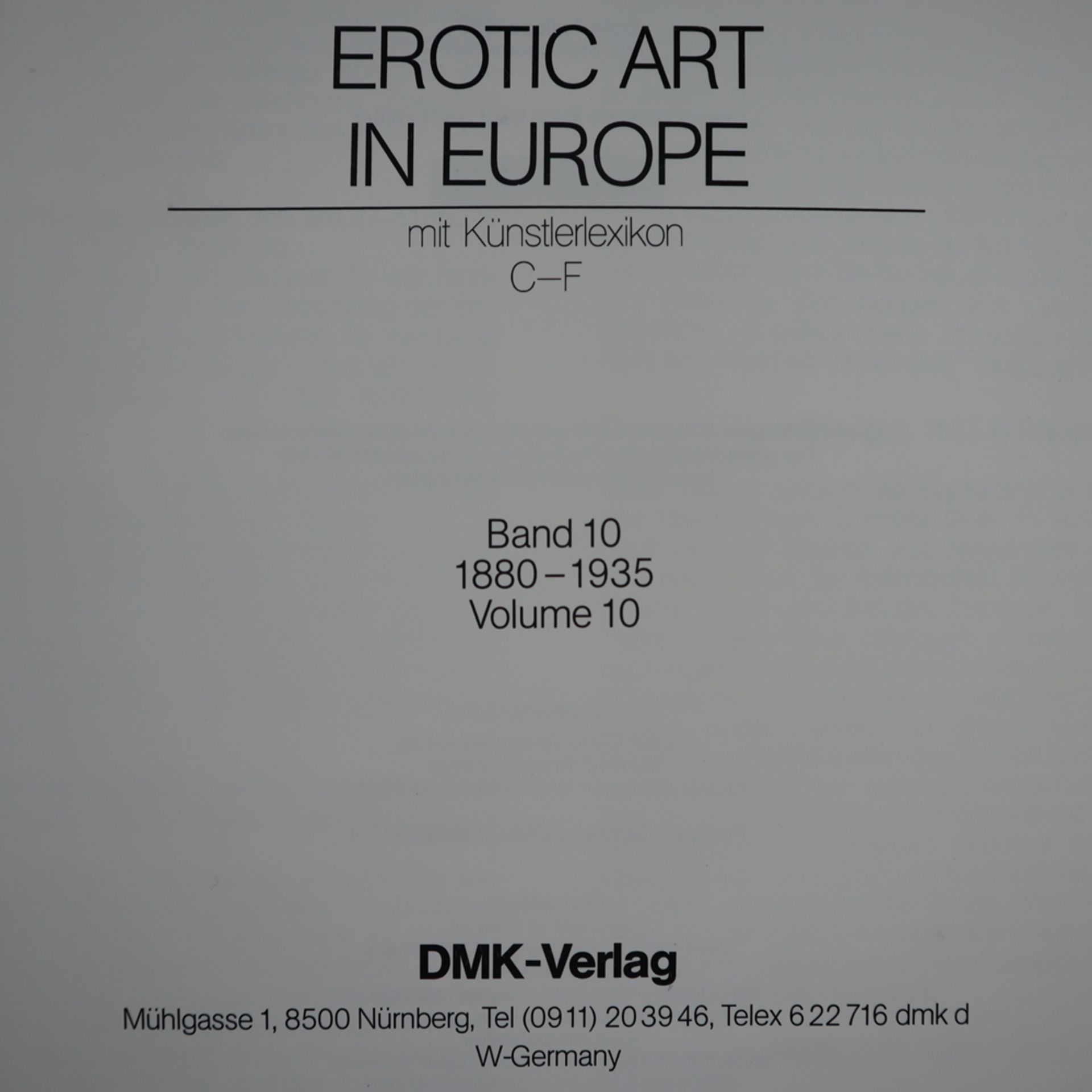 D.M. Klinger - Erotische Kunst, Nürnberg, DMK, 6 Bände, Bd. 6 Die Frühzeit der erotischen - Bild 3 aus 8