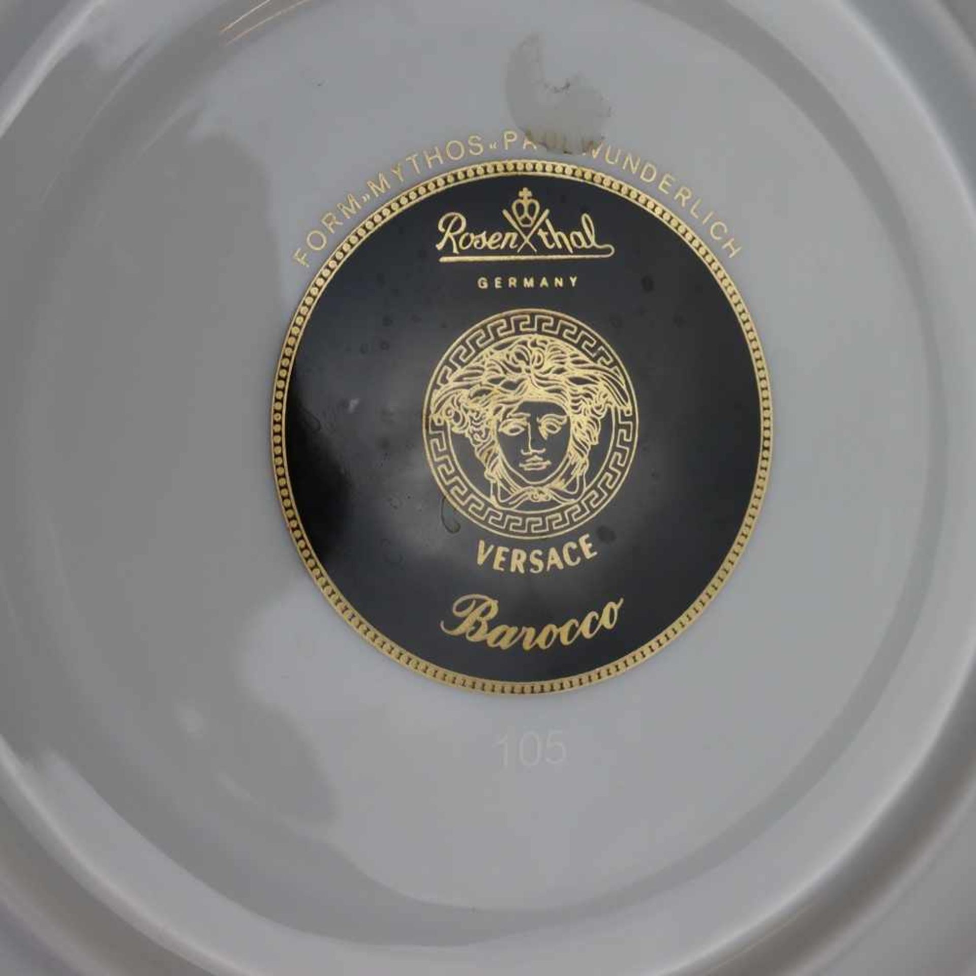 Paar Suppentassen mit Untertassen und Brottellern - "Versace Barocco", Rosenthal, Entwurf Gianni - Bild 9 aus 9