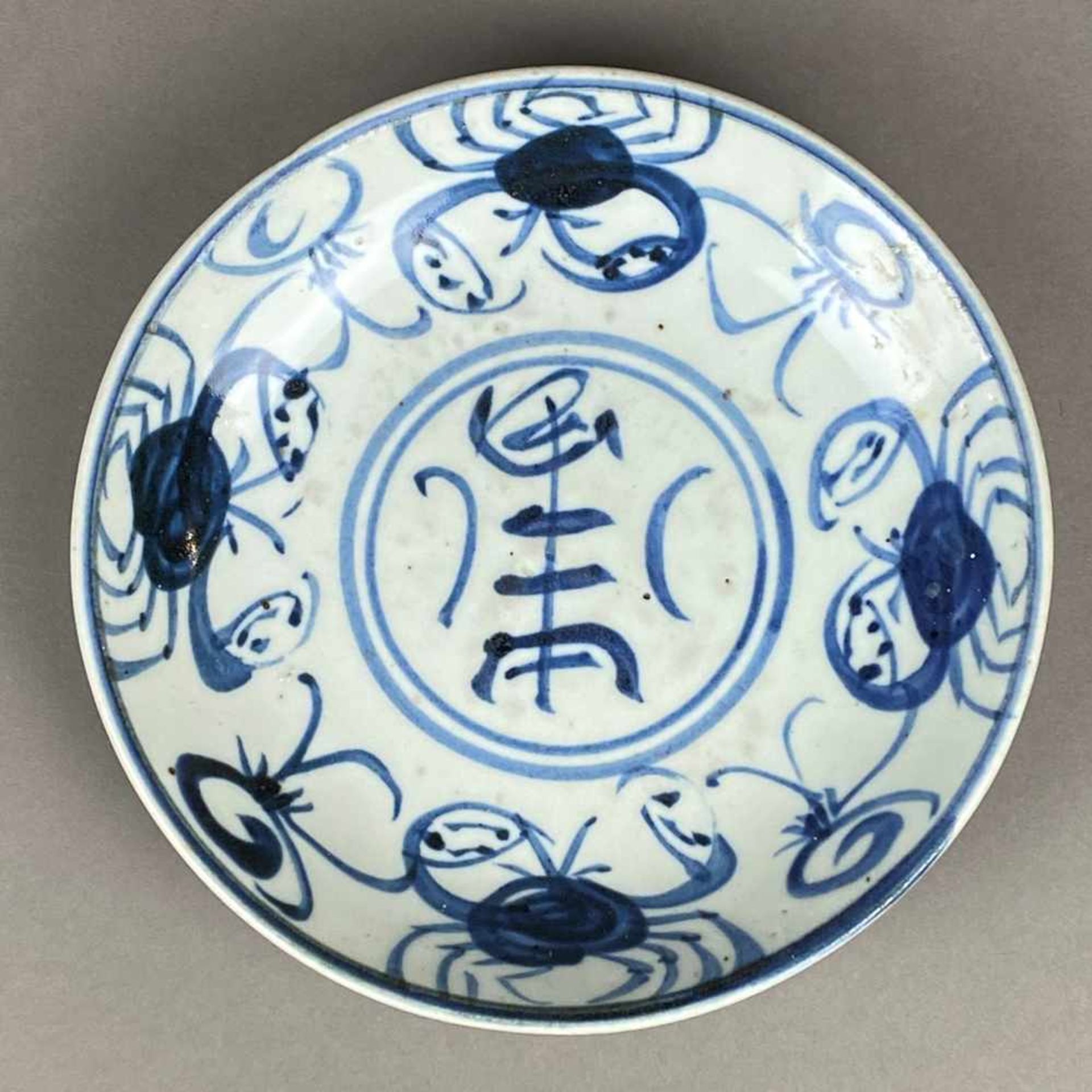 Zwei Schalen - China, Swatow, Ming-/Qingdynastie, Porzellan, runde flachgemuldete Form, - Bild 2 aus 6