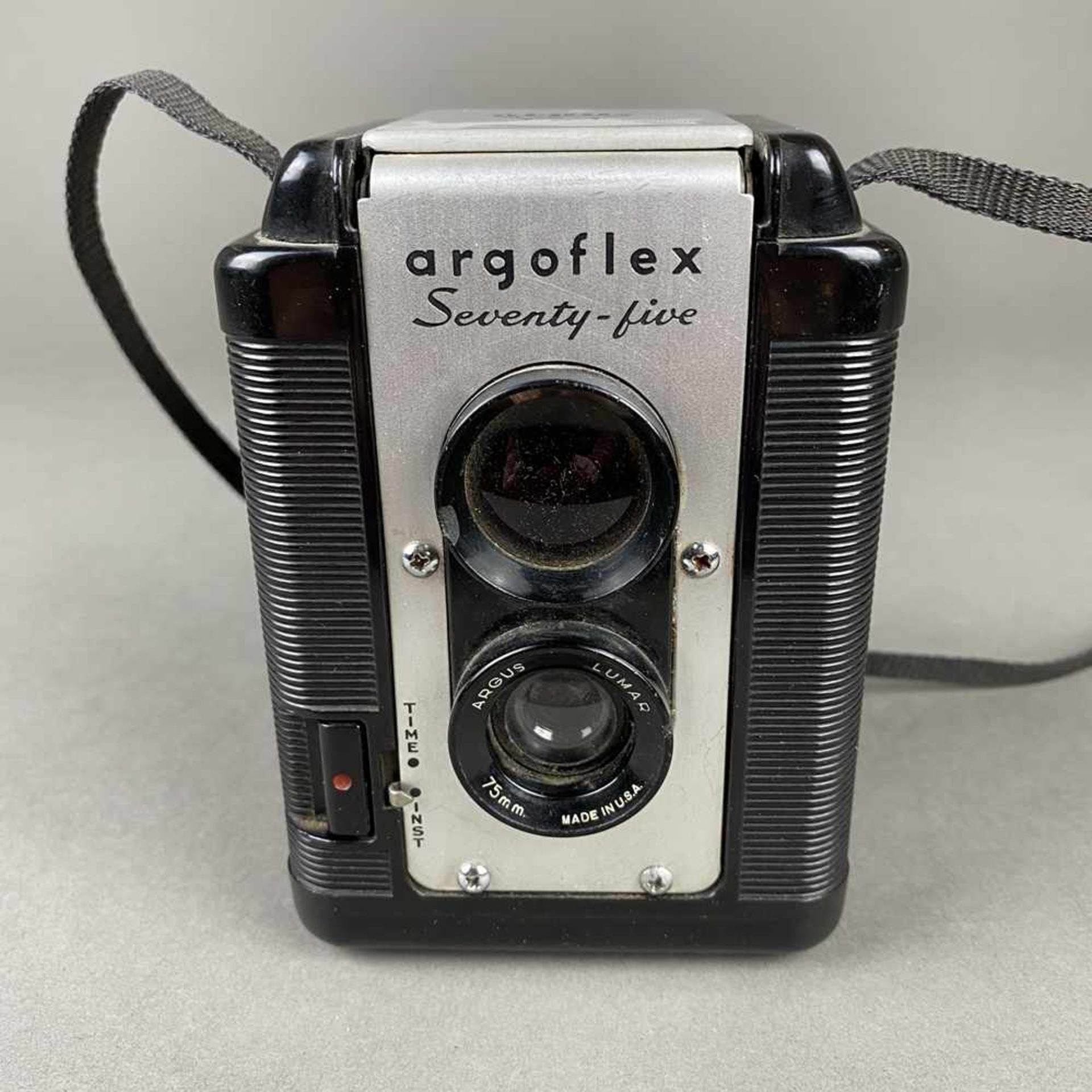 Vintage Boxkamera Argus Argoflex Seventy-Five - USA, TLR-Kamera, um 1950/60, Argus Lumar,