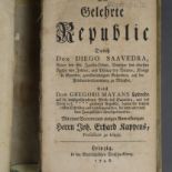 Saavedra, Diego - Die Gelehrte Republic, Gleditschische Buchhandlung, Leipzig 1748, 112, CXII,