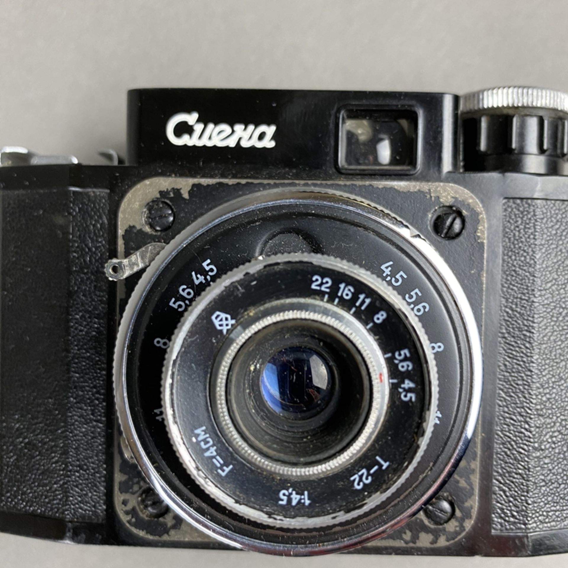 Sowjetische Vitage-Kamera Smena - 1952-60, UdSSR, Bakelitgehäuse Nr.528242, gebrauchter Zustand, - Bild 2 aus 5