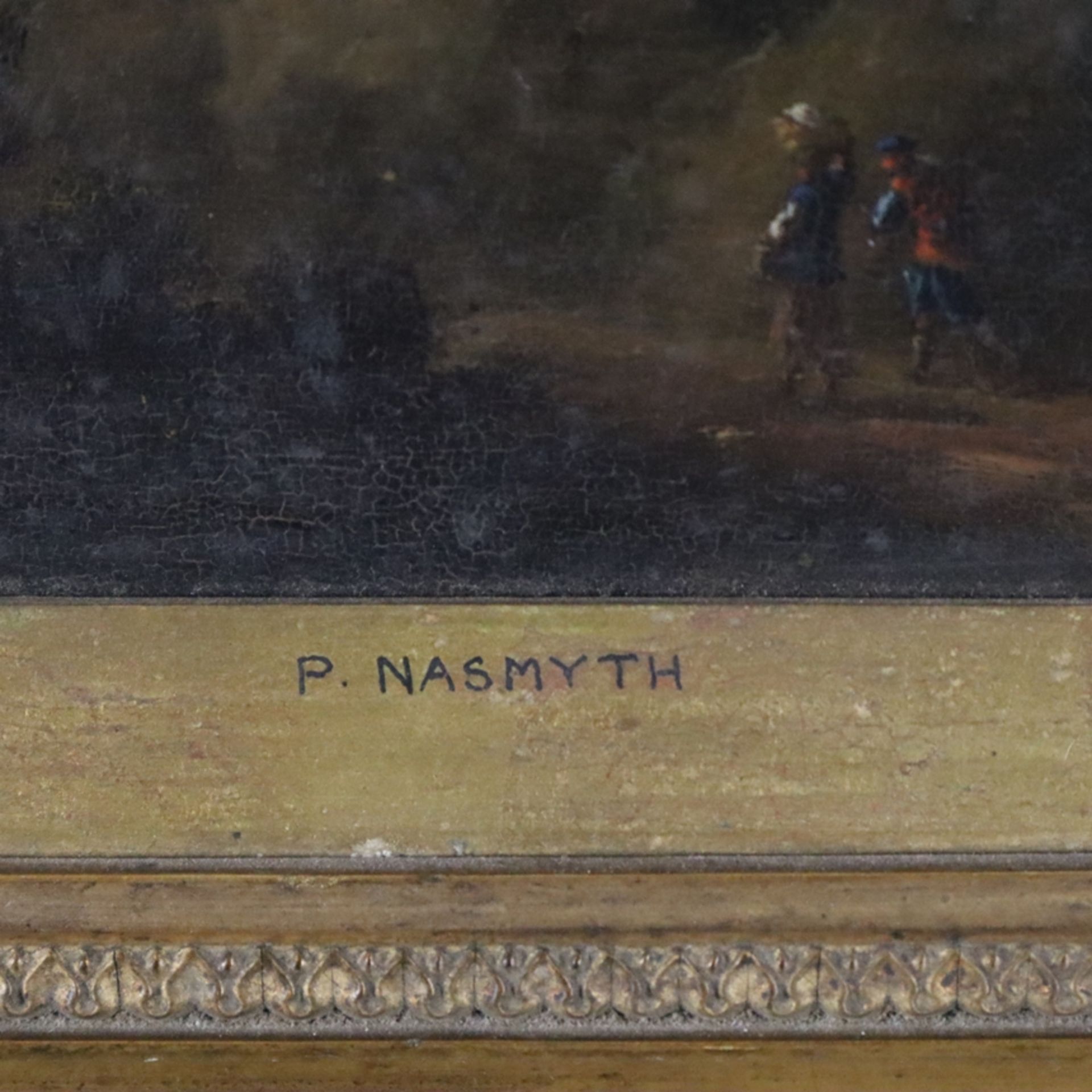 Nasmyth, Patrick (1787 Edinburgh - 1831 Lambeth) - Bewaldete Landschaft mit Wanderern auf dem Weg, - Bild 8 aus 11