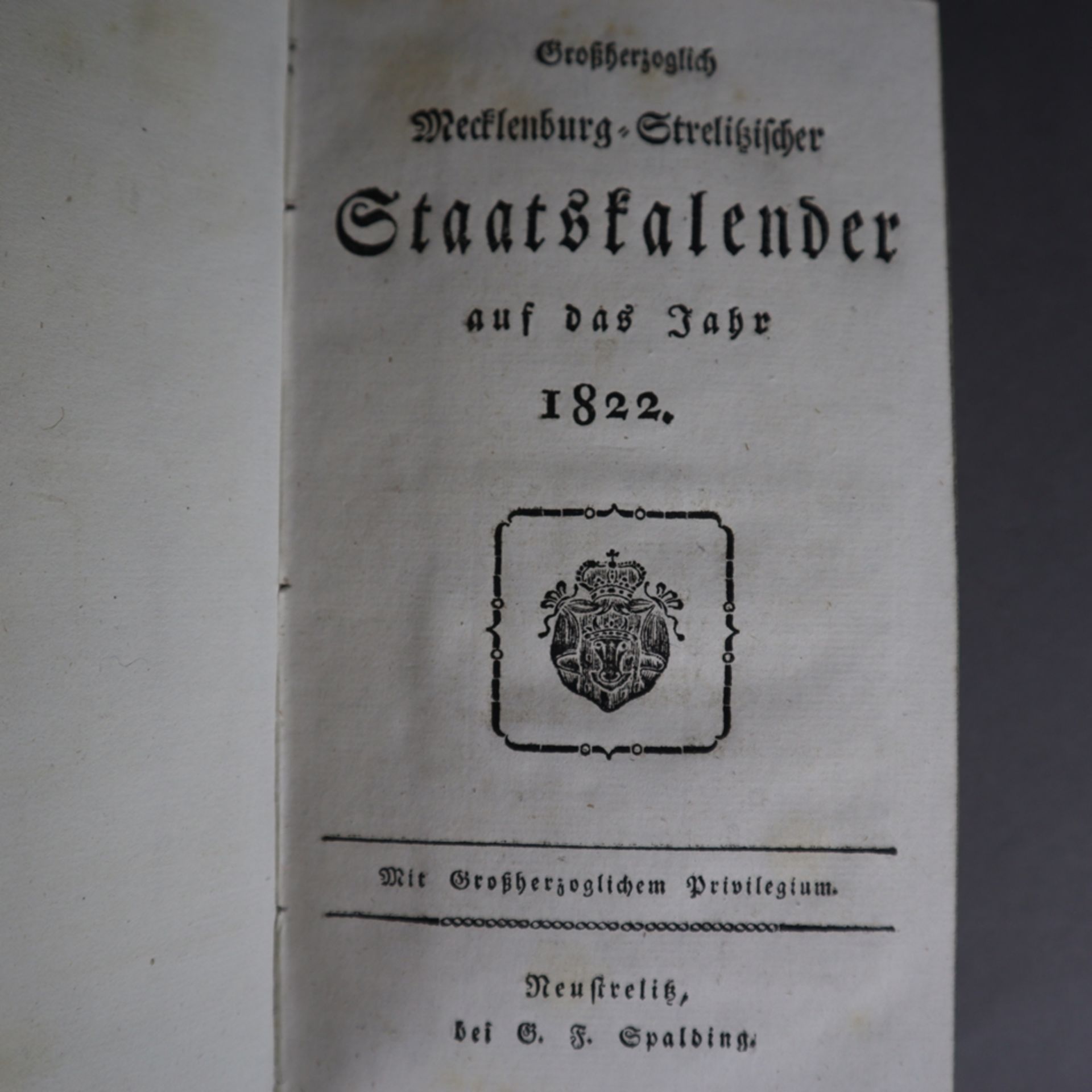 Konvolut Staatskalender Mecklenburg-Vorpommern - 1x "Großherzoglich Mecklenburg-Strelitzischer - Bild 6 aus 9