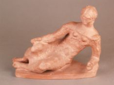 Kerényi, Jenö (1908 -Budapest- 1975, ungarischer Bildhauer)- "Thalia" Terrakotta, vollplastische
