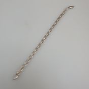 Silberarmband- Sterlingsilber, "925" gestempelt, 3-gliedriges Band, ineinander geflochten,