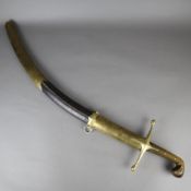 Pala-Kilij-Schwert mit Scheide - Osmanisches Reich (1299-1922), 2. Hälfte 19. Jh., Stahlklinge von