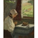 Bertrand, Alexander (1877 Darmstadt - 1947 Düsseldorf) - "Oma mit Häubchen", Öl auf Leinwand,