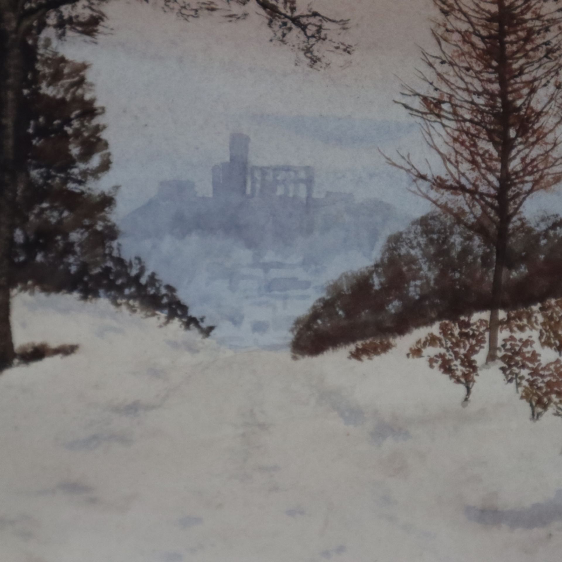 Monogrammist (20.Jh.) - Königstein im Winter, 1942, Aquarell auf Papier, unten links - Bild 2 aus 5