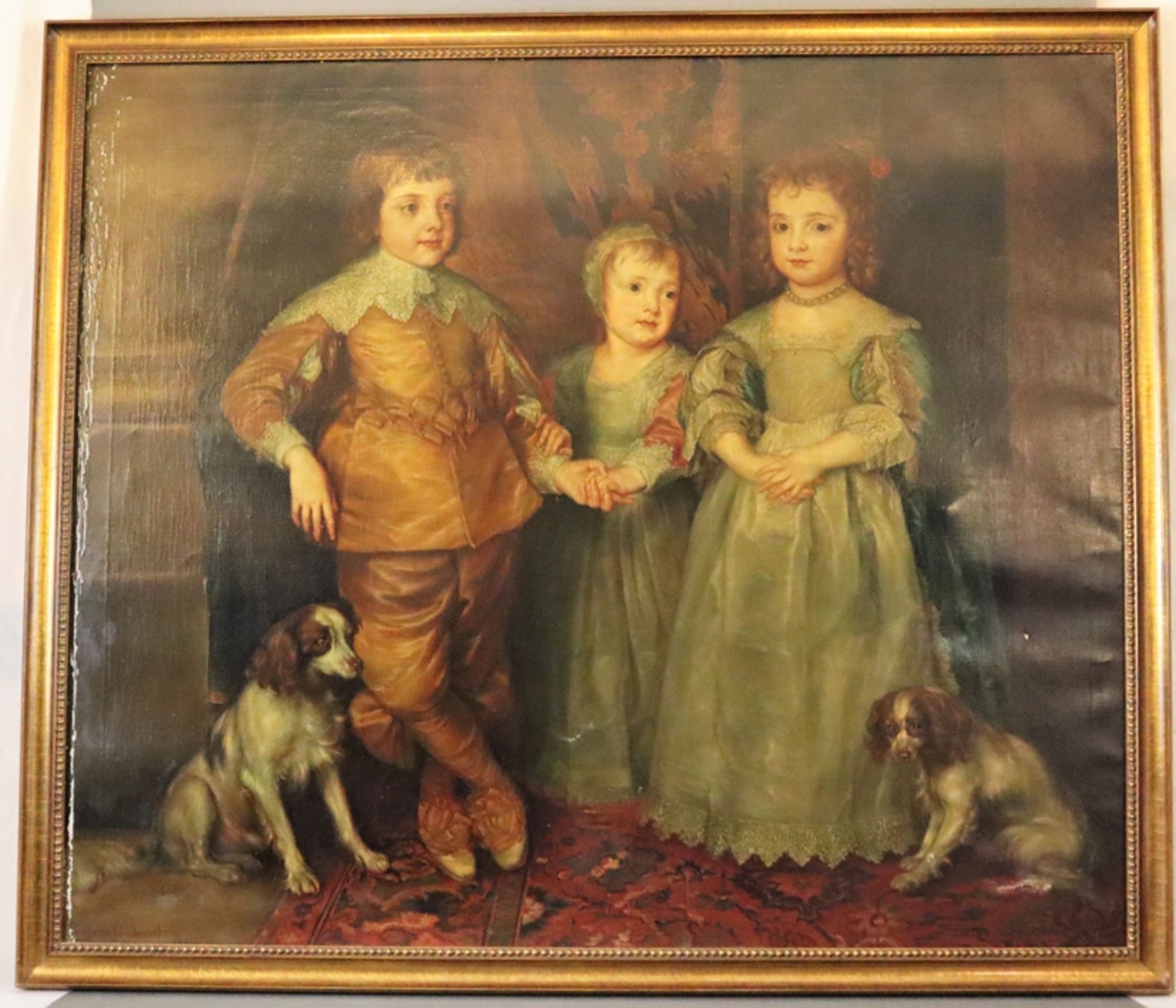Arnold-Jacubzig, E. (um 1900) - Bildnis der drei ältesten Kinder Charles I. von England, Kopie