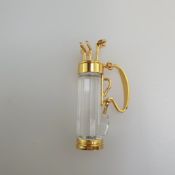 Swarovski-Miniatur „Golftasche mit Schlägern“ - Serie „Crystal Memories Classics“, teils mit 18Kt.-