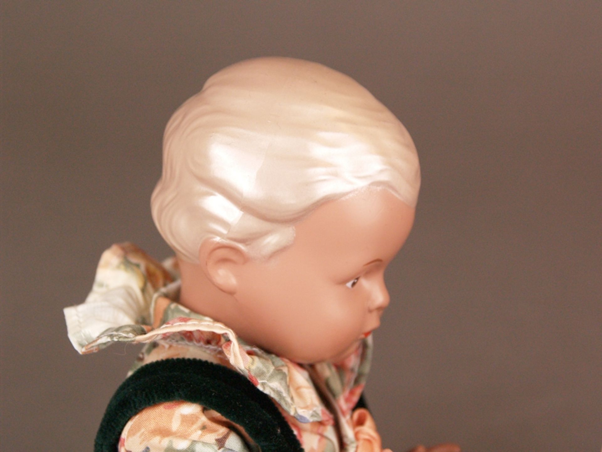 Paar Schildkröt-Puppen - Junge und Mädchen, gemarkt 25, fester Kopf, gemalte Augen,geschlossener - Bild 4 aus 6