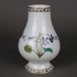 Vase - Haviland Limoges, polychromer Veilchenblumen-Dekor "Imperatrice Eugenie", Boden mit blauer