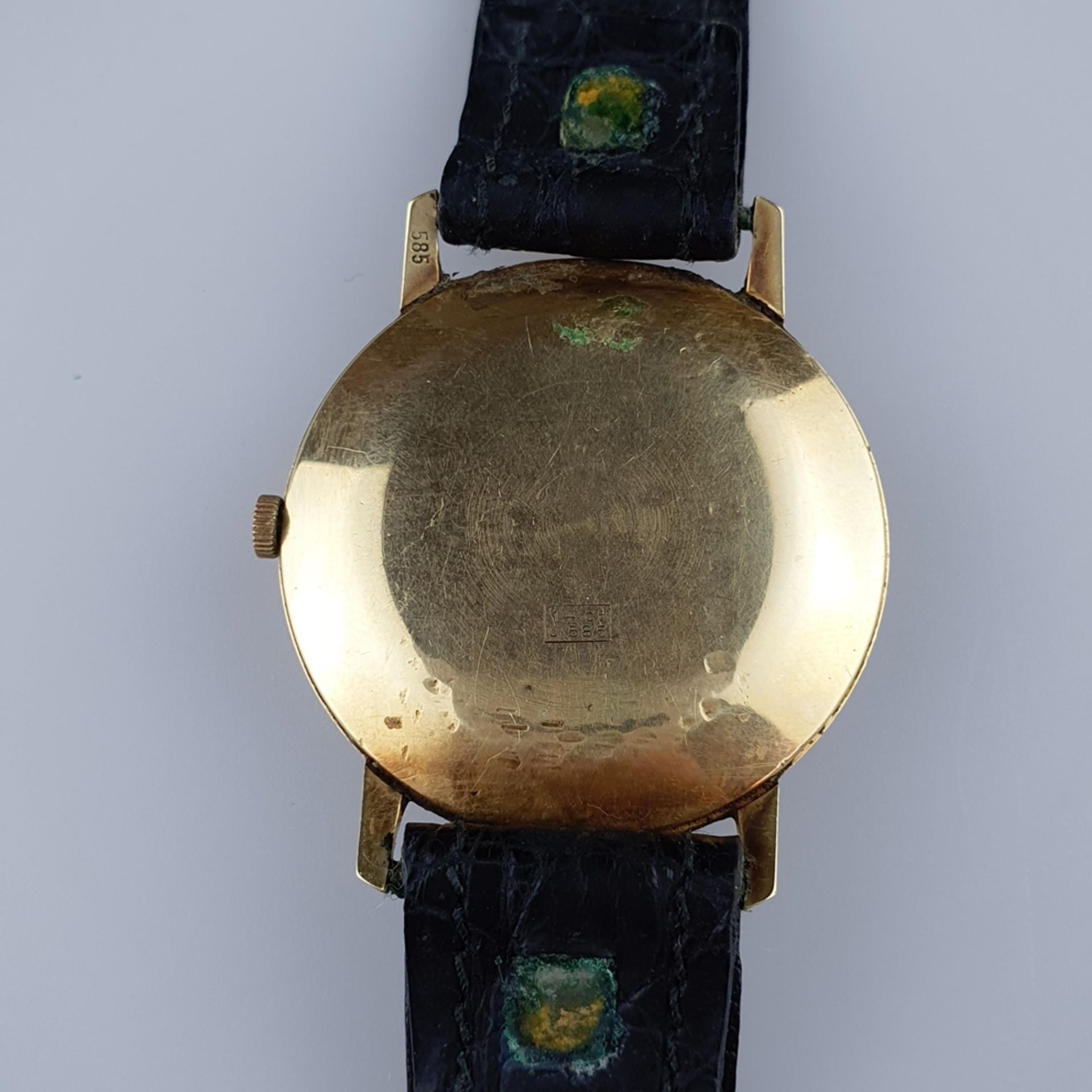 Herrenarmbanduhr - Ducado, Anker 21, 14 Karat Gelbgold-Gehäuse, Zifferblatt mit goldenen Indizes und - Bild 4 aus 4