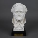 Büste von Richard Wagner - Goebel, Biskuitporzellan, rückseitig signiert "G.Bochmann",