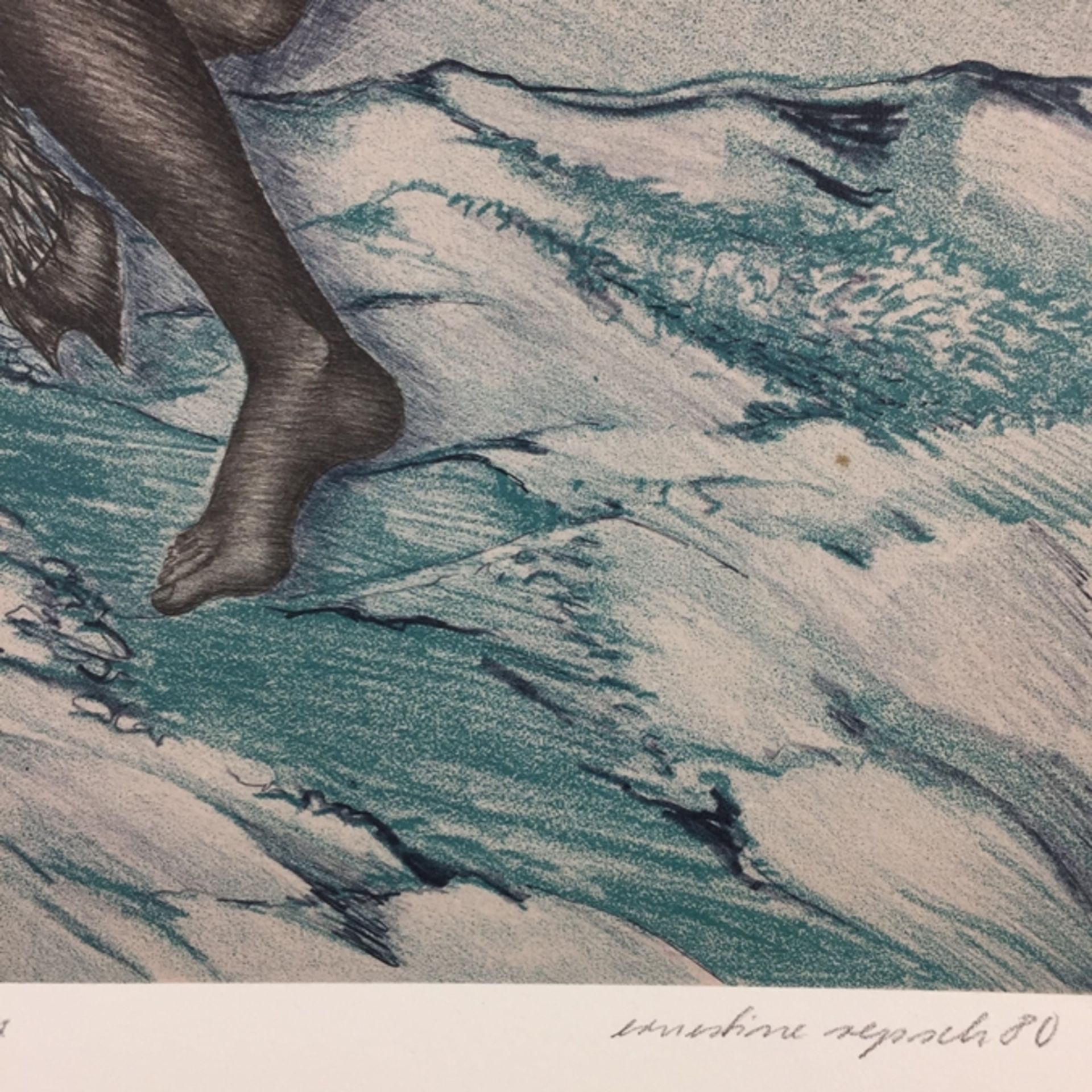 Repsch, Ernestine (* 1943) - "Satyr und Satyra", Farblithographie, unten rechts handsigniert und - Bild 4 aus 4