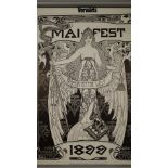 Lilien, Ephraim Moses (1874 Drohobycz - Badenweiler 1925) nach - Plakat 'Vorwärts Maifest 1899',